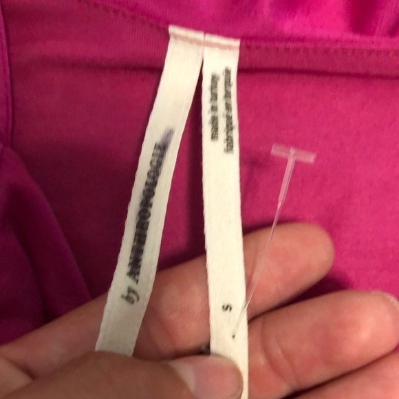 Anthropologie Womens Asymmetrical ruffle cami Sz S Pink Tank Top Feminine Flowy - Picture 5 of 7